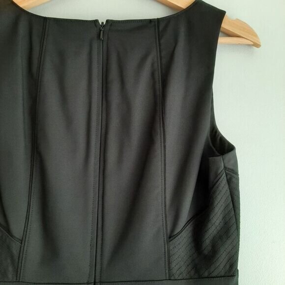 WHBM Classic Defined Waist Sheath Dress Knee Length Black Sz 6 - Picture 14 of 16